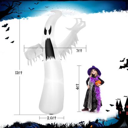 DREAMADE 12ft Halloween Inflatable Ghost Giant Lighted Decoration