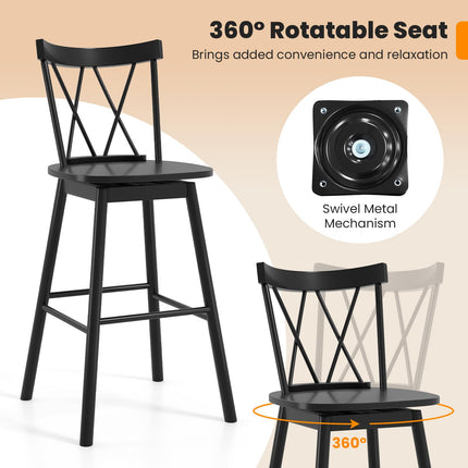 Dreamade Windsor Bar Stools Set of 2/4(29"/24")
