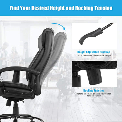 Dreamade 500 lbs Big and Tall Office Chair, Massage Executive Chair w/ 6 Vibrating Points