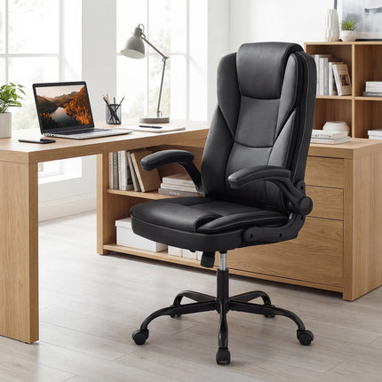 Dreamade Leather Ergonomic Computer Desk Chair with Rocking Function & Adjustable Height