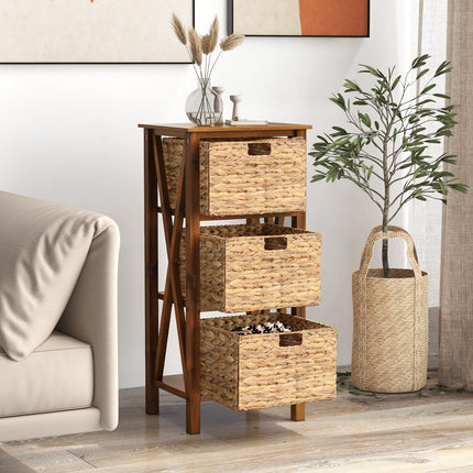 Dreamade Wooden X-Design Side Table End Table