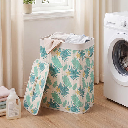 Dreamade 19 Gal Bamboo Laundry Hamper w/Removable Liner & Portable Handles