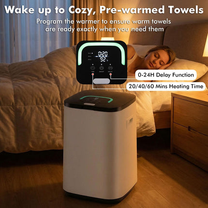Dreamade 23L Large Hot Towel Heater with Rapid Heating and Adjustable Timer