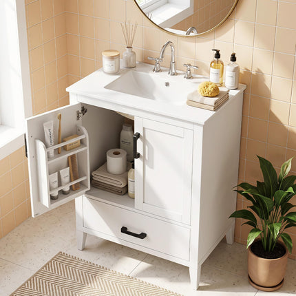 Dreamade 24.5" Bathroom Vanity with Ceramic Sink Combo
