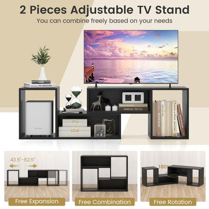 Dreamade Bookshelf TV Stand for TVs up to 55"