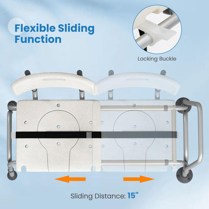 Dreamade Sliding Tub Transfer Bench for Bathtub