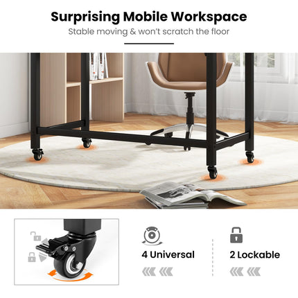 Dreamade 48" Rolling Computer Desk
