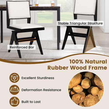 Dreamade Swivel Dining Chairs Set of 2/4, Faux Sherpa Kitchen Chairs w/Rubber Wood Frame