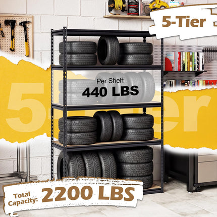 Dreamade 5-Tier Metal Storage Shelves(1/2/3/4)