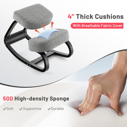 Dreamade Kneeling Chair, Wood Posture Chair