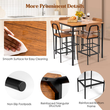 5-Piece Dining Table Set - Dreamade