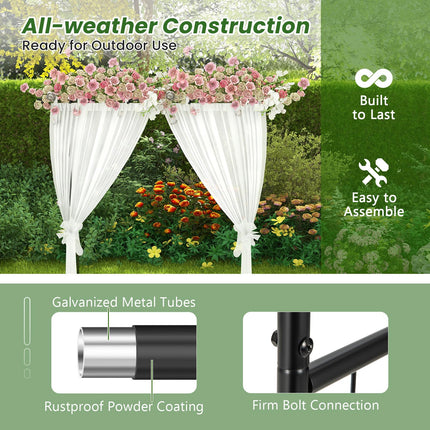 Dreamade Garden Arch Trellis - 81''H x 81''W Metal Garden Arbor