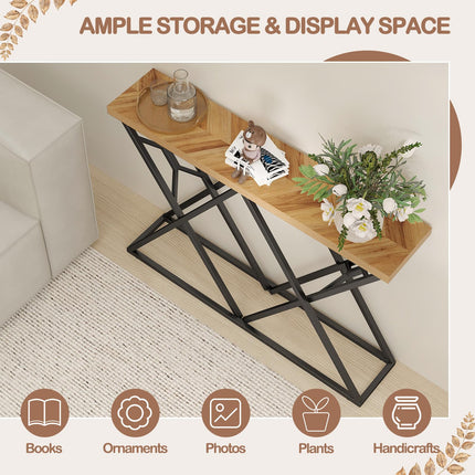 Dreamade 55" Industrial Console Table for Living Room