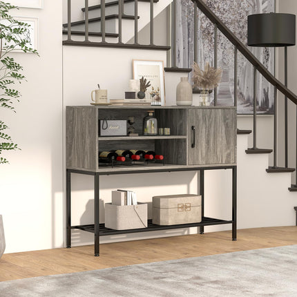Dreamade Buffet Cabinet with Power Outlets & USB Ports, Wood Coffee Bar Cabinet