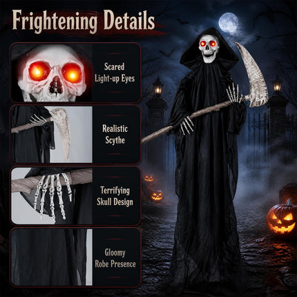 DREAMADE 6 FT Life Size Animatronic Grim Reaper