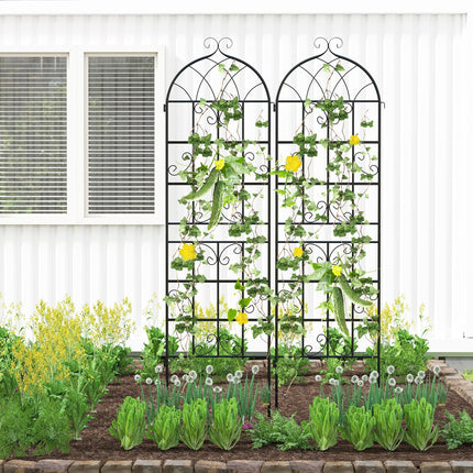 Dreamade 2/4 Packs 71"x20"/86"x20" Metal Garden Trellis for Outdoor Climbing Plants