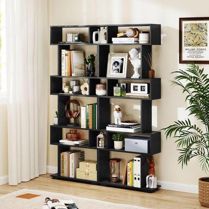 Dreamade S Shaped Bookcase with 2 Anti Tipping Kits