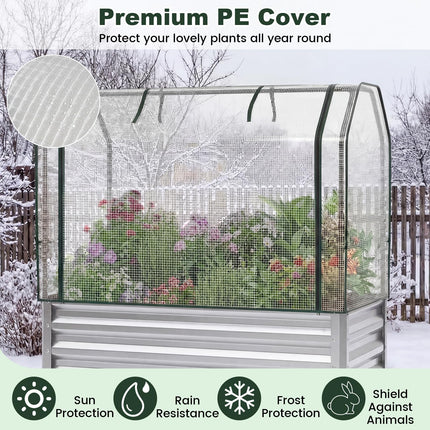 Dreamade Raised Garden Bed with Legs & Greenhouse Cover (1/2)