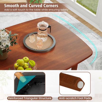 Dreamade 43" x 31" Dining Table with Rubber Wood Legs