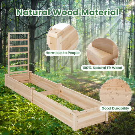 Dreamade Raised Garden Bed with Trellis, 93" L x 25" W x 40" H