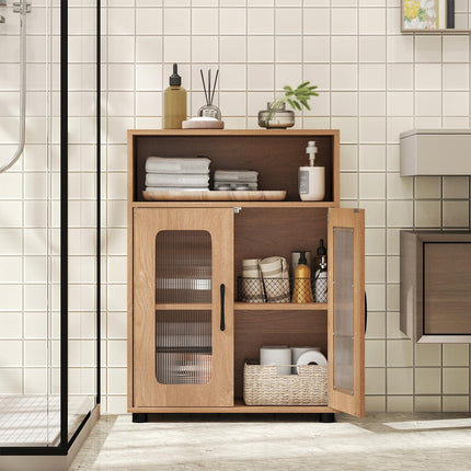 Dreamade Bathroom Storage Cabinet with 2 Doors & 3-Level Adjustable Shelf