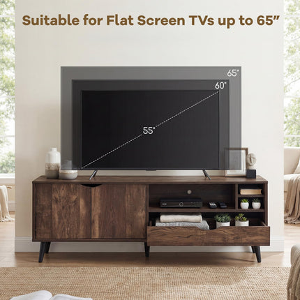 Dreamade TV Stand for TVs up to 65 Inches Rustic Entertainment Center