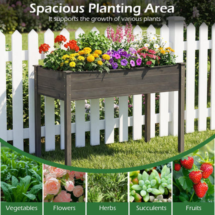 Dreamade Solid Pine Wood Planter Box w/Legs