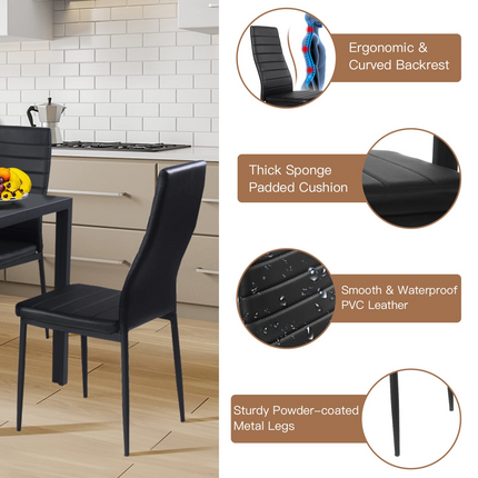 Dreamade 5 Pieces Dining Table Set, Modern Kitchen Table Set