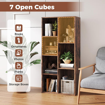 Dreamade Floor Standing Open Bookshelf w/Storage Shelves