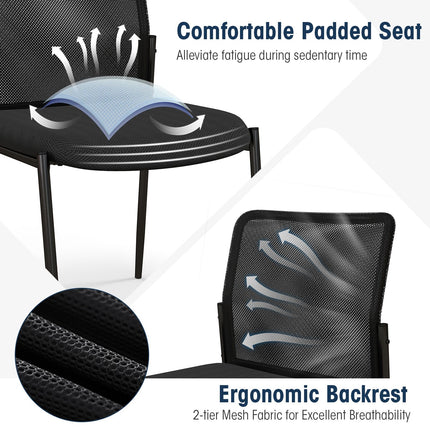 Dreamade Waiting Room Chairs - Stackable Guest Chairs w/Ergonomic Backrest