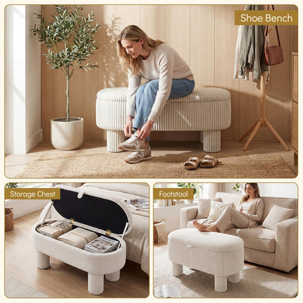 Dreamade 42'' Storage Ottoman Bench with Hidden Storage Compartment & Legs