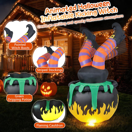 DREAMADE 6 FT Halloween Inflatable Witch Legs