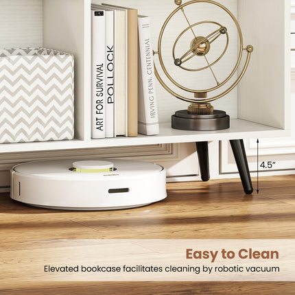 Dreamade 10 Cube Bookcase with 5 Metal Legs for Living Room
