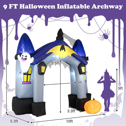 DREAMADE 9 FT Halloween Inflatable Haunted Castle Archway