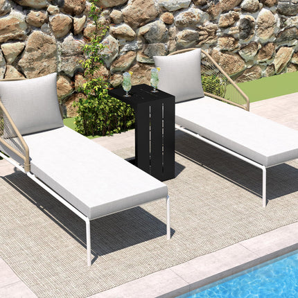 Dreamade C-Shaped End Table with Adjustable Foot Pads