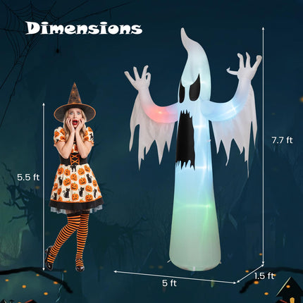 DREAMADE 7.7 FT Halloween Inflatable Ghost Lighted Yard Decoration