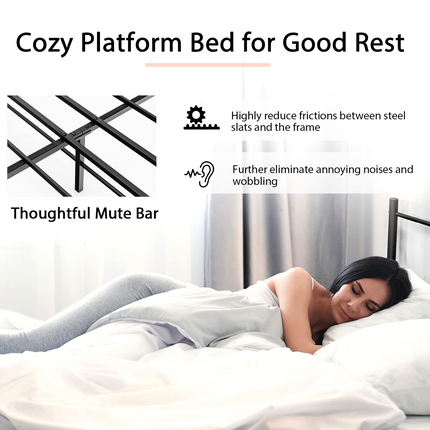 Dreamade Full Size Platform Bed Frame