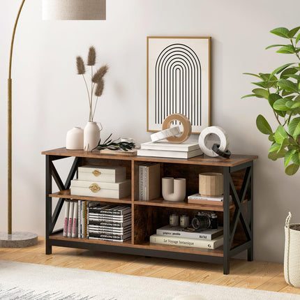 Dreamade TV Stands for Living Room - 3-Tier Media Console Table with Storage Shelves