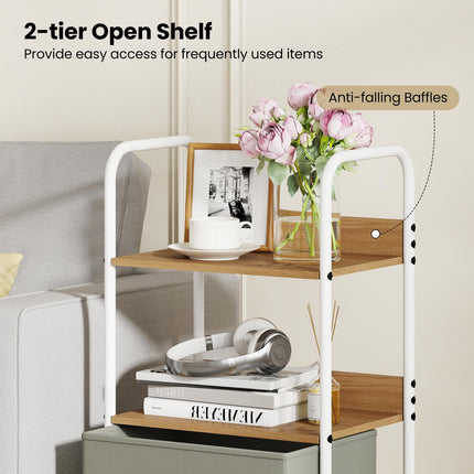 Dreamade Utility Rolling Cart with Foldable Fabric Drawers