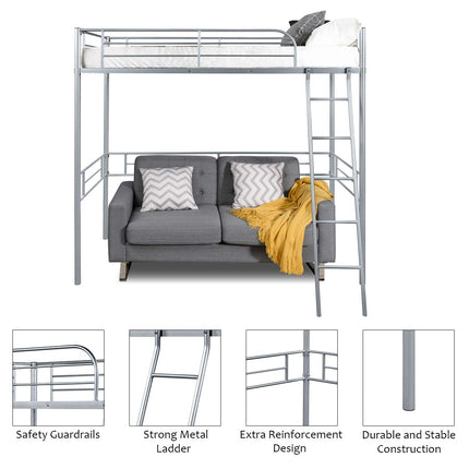 Dreamade Heavy Duty Twin Loft Bed with Ladder