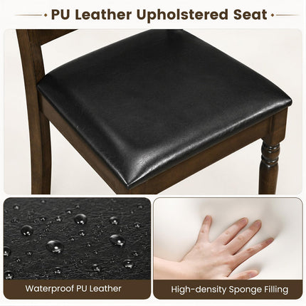 Dreamade Wood Dining Chairs Set w/Soft Padded Seat & Ergonomic Backrest