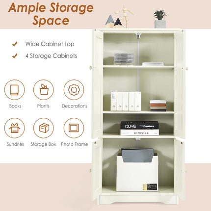 Kitchen Pantry Storage Cabinet, Wood Cupboard Organizer