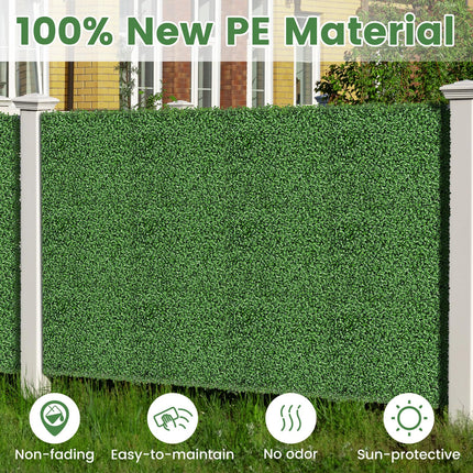 Dreamade 12PCS 20" x 20" Artificial Boxwood Panels Garden Privacy Fence Screen