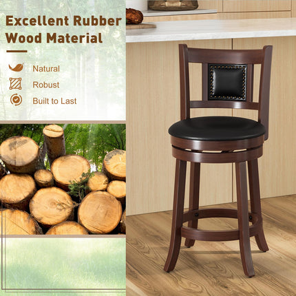 Dreamade Swivel Bar Stools Set