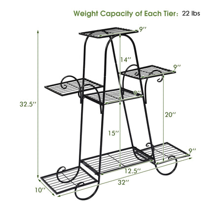 Dreamade 7 Tiers Metal Plant Stand Flower Pots Holder