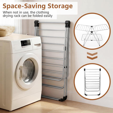 Dreamade Foldable Clothes Drying Rack for Indoor and Outdoor Use