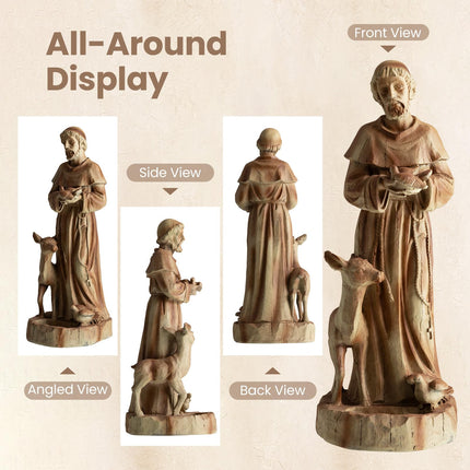 Dreamade 24.5'' St. Francis Garden Statue with Bird Feeder
