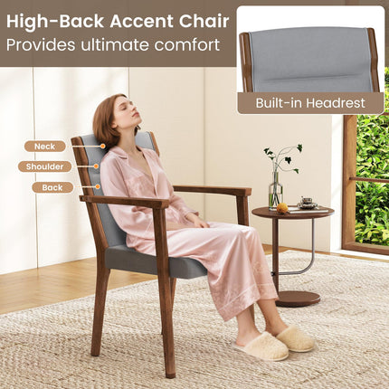 Dreamade Mid Century Modern Dining Chairs Set of 2/4 Upholstered Accent Chair with High Back