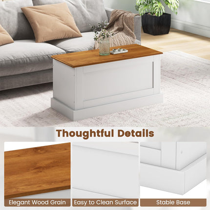 Dreamade Storage Bench, 35.5” Storage Trunk with Safety Metal Hinge