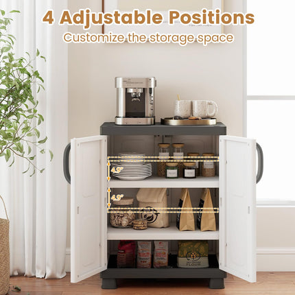 Dreamade Storage Cabinet with 2 Doors and Adjustable Shelves